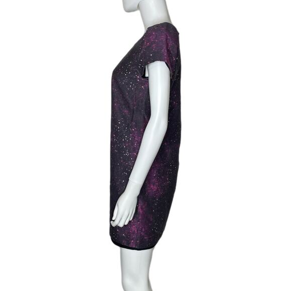 Club Monaco Women's Silk Ophelia Galaxy Print Constellation Shift Dress sz 4 - Picture 3 of 7